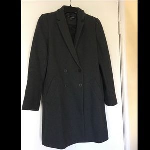 Zara Trf outerwear coat - charcoal